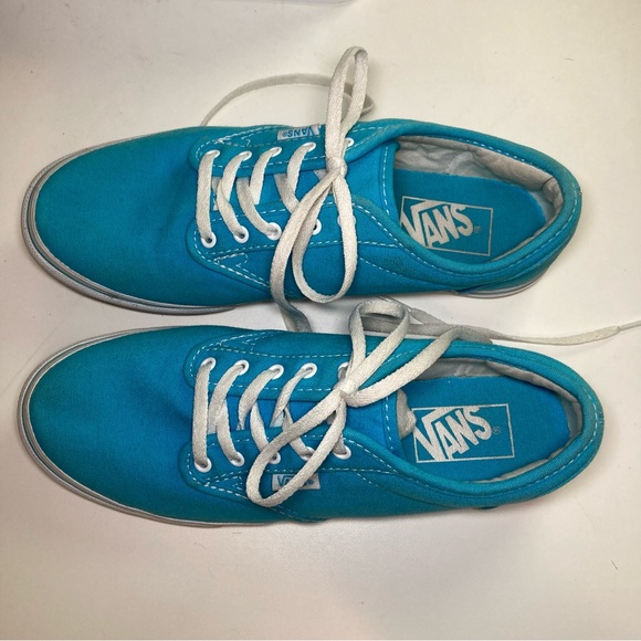 Vans Authentic Era Blue Women's 8 Skate Shoes Blue Low Top Lace Up Canvas - Picture 14 of 14